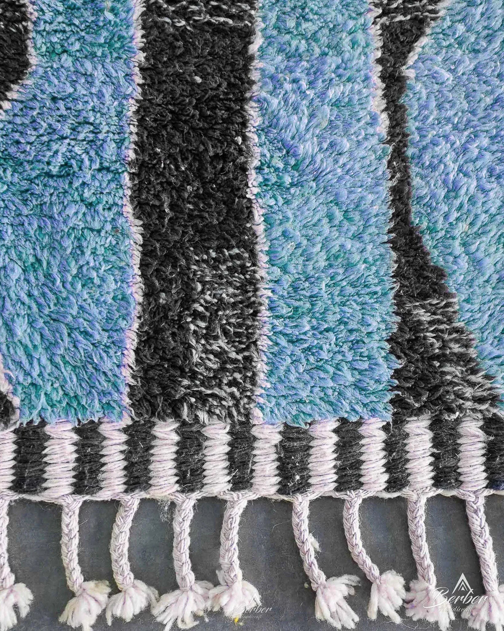 Blue Woven Rug-Berber Handicraft