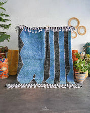 Blue Woven Rug-Berber Handicraft