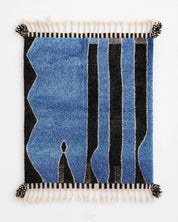 Blue Woven Rug-Berber Handicraft