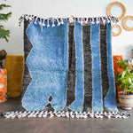 Blue Woven Rug - Berber Handicraft