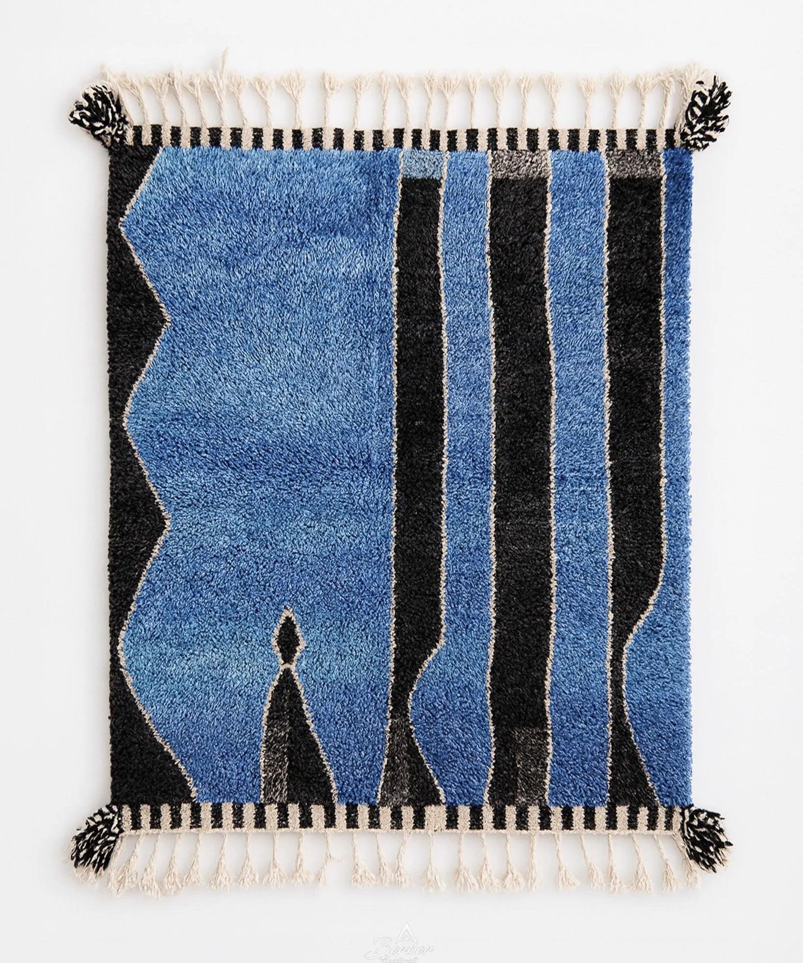 Blue Woven Rug-Berber Handicraft