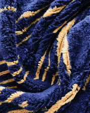 Blue Yellow Berber Rug 3 X 5 Ft | 90 X 150 Cm / With Tassels / Short (0.4” / 1 cm)