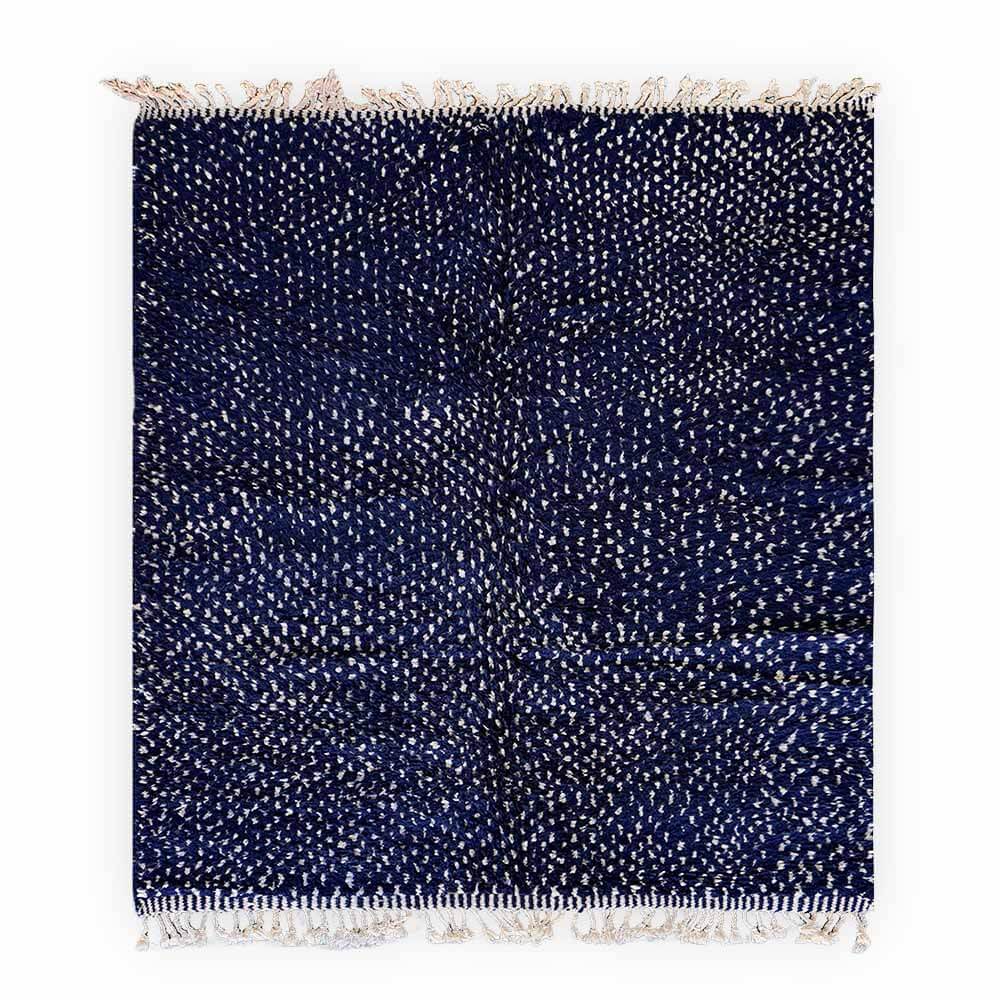 Blue Dotted Berber Rug - Berber Handicraft