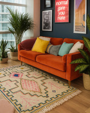 Bohemian Azilal Rug 3 X 5 Ft | 90 X 150 Cm / With Tassels / Short (0.4” / 1 cm)