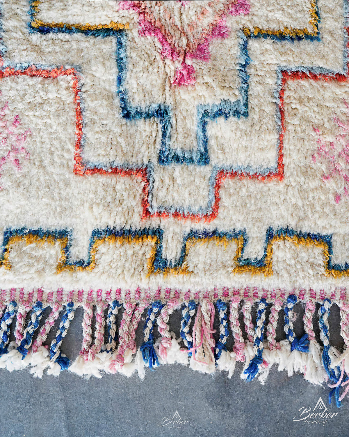 Bohemian Azilal Rug 3 X 5 Ft | 90 X 150 Cm / With Tassels / Short (0.4” / 1 cm)