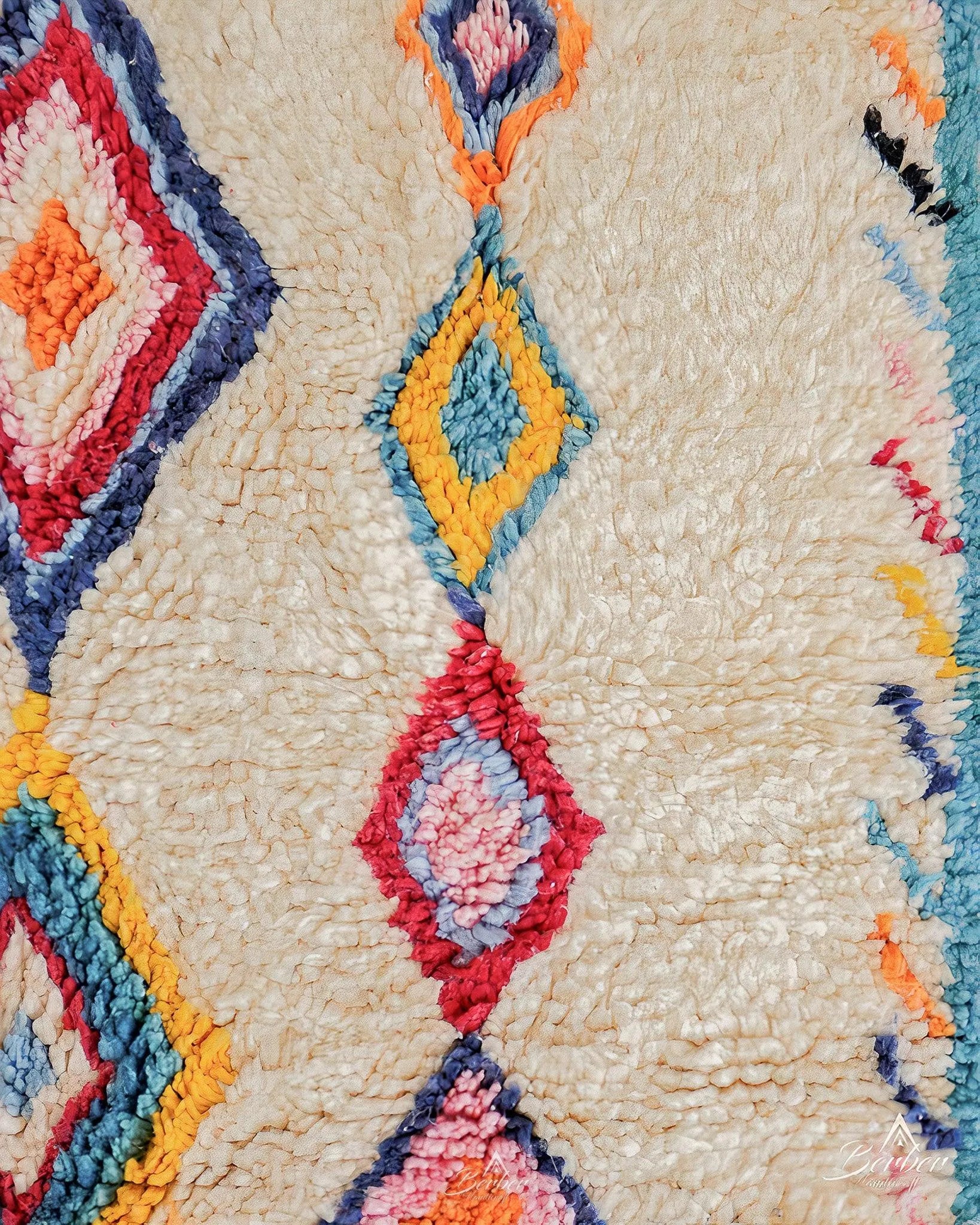 Bohemian Wool Rug 3 X 5 Ft | 90 X 150 Cm / With Tassels / Short (0.4” / 1 cm)