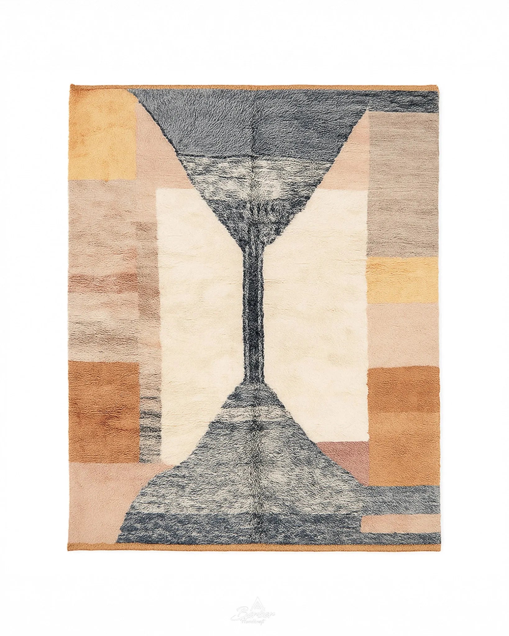 Boho Area Rugs 3 X 5 Ft | 90 X 150 Cm / With Tassels / Short (0.4” / 1 cm)