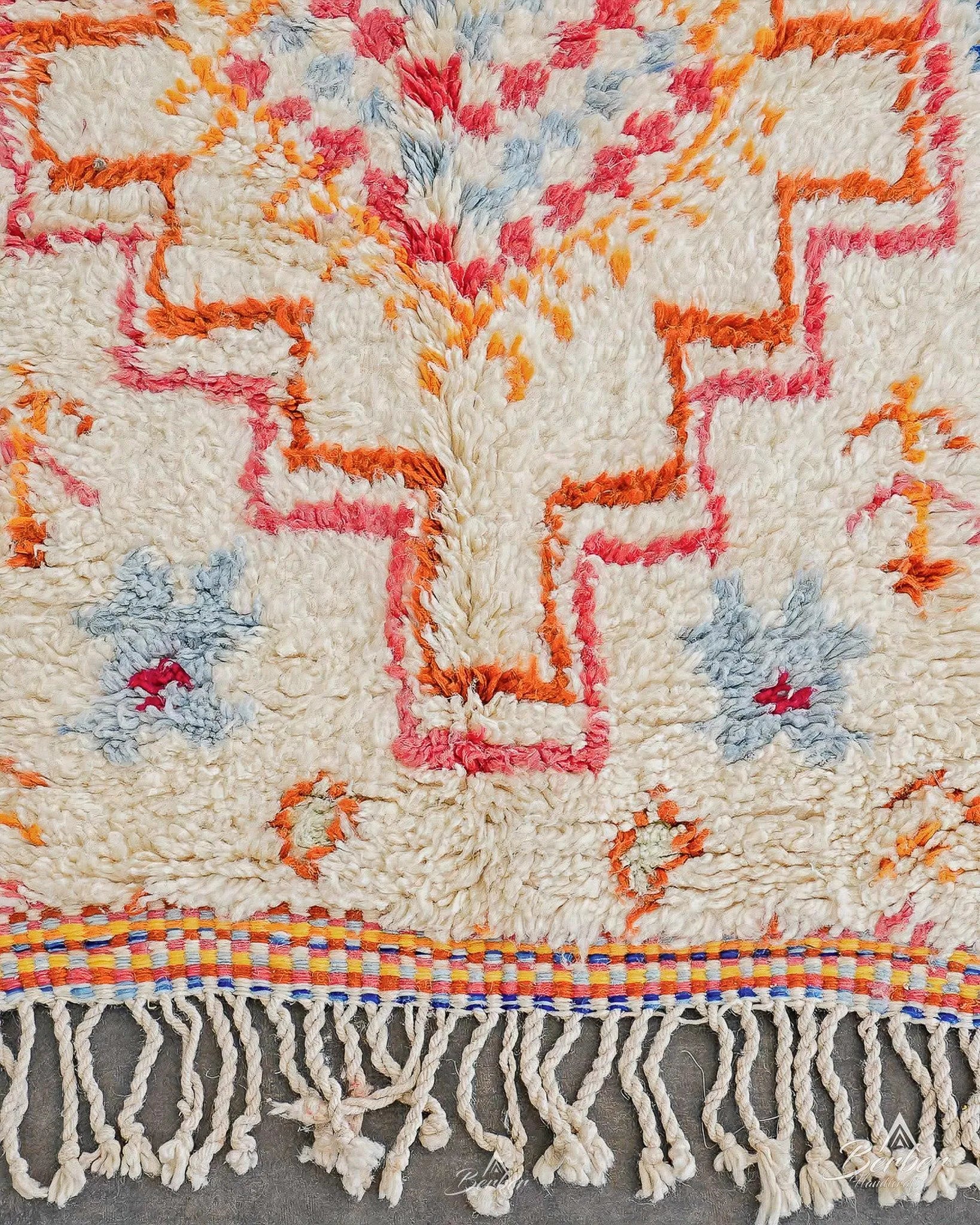 Boho Runner 2 X 6 Ft | 60 X 180 Cm / With Tassels / Short (0.4” / 1 cm)