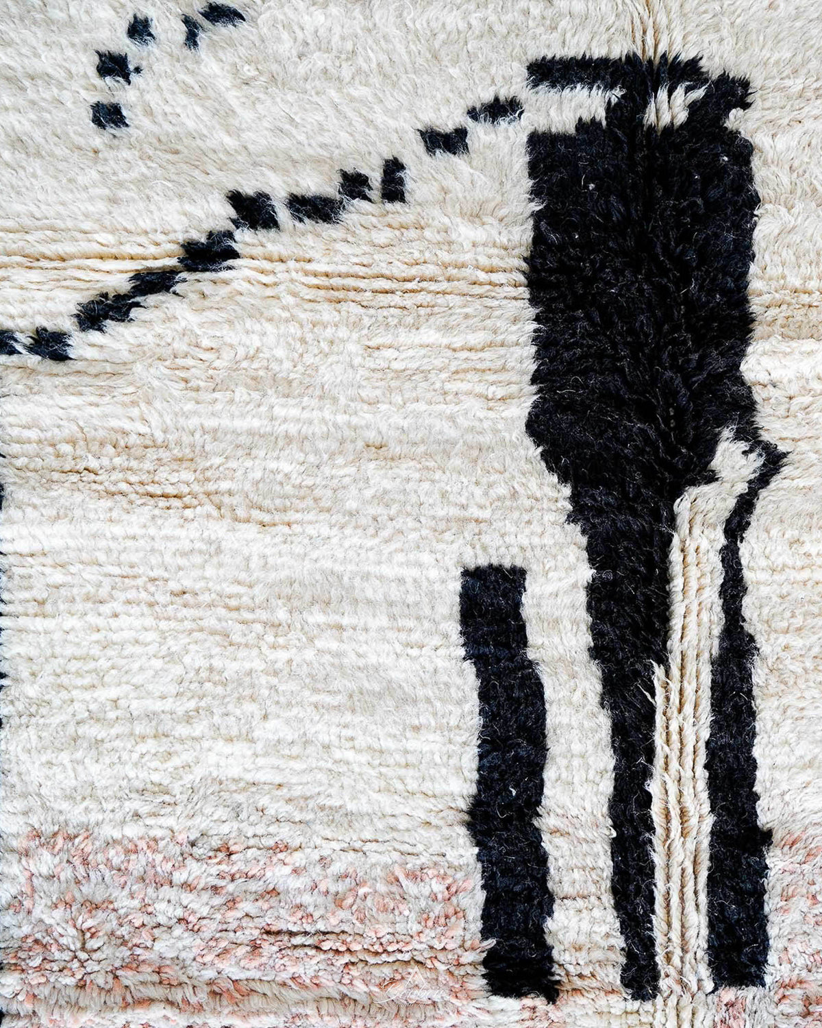 Brown Boho Wool Rug