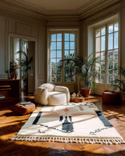 Brown Boho Wool Rug
