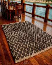 Bold Berber Rug 3 X 5 Ft | 90 X 150 Cm / With Tassels / Short (0.4” / 1 cm)