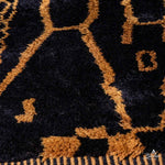 Black Wool Area Rug - Berber Handicraft