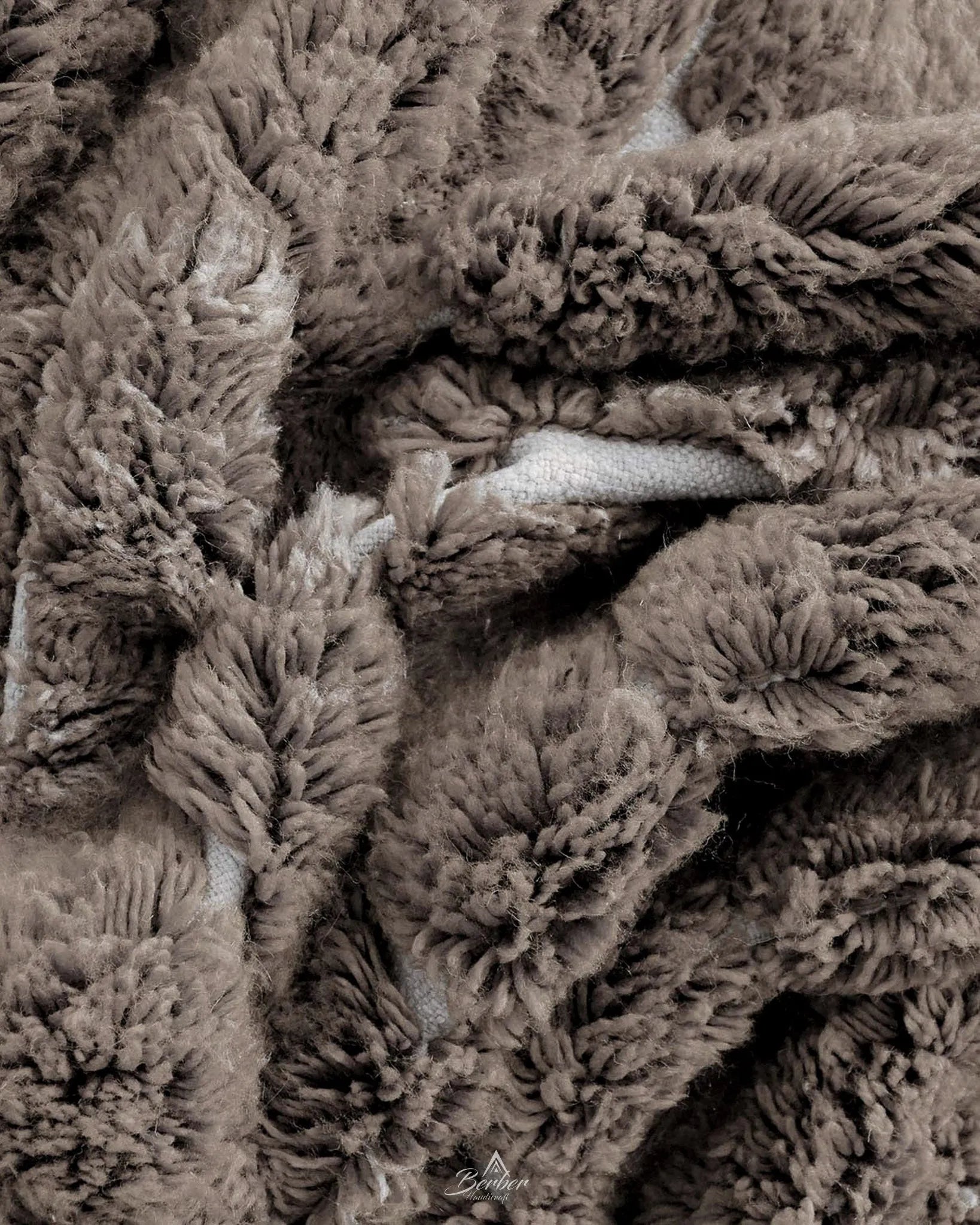 Brown Beni Ourain Carpet-Berber Handicraft