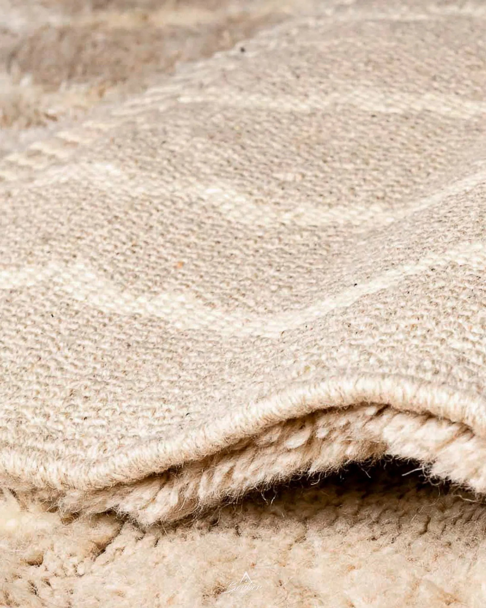 Brown Beni Ourain Rug 3 X 5 Ft | 90 X 150 Cm / With Tassels / Short (0.4” / 1 cm)