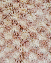 Brown Checkered Rug 3 X 5 Ft | 90 X 150 Cm / With Tassels / Short (0.4” / 1 cm)