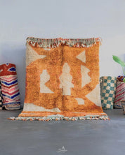 Brown Handmade Rug 3 X 5 Ft | 90 X 150 Cm / With Tassels / Short (0.4” / 1 cm)