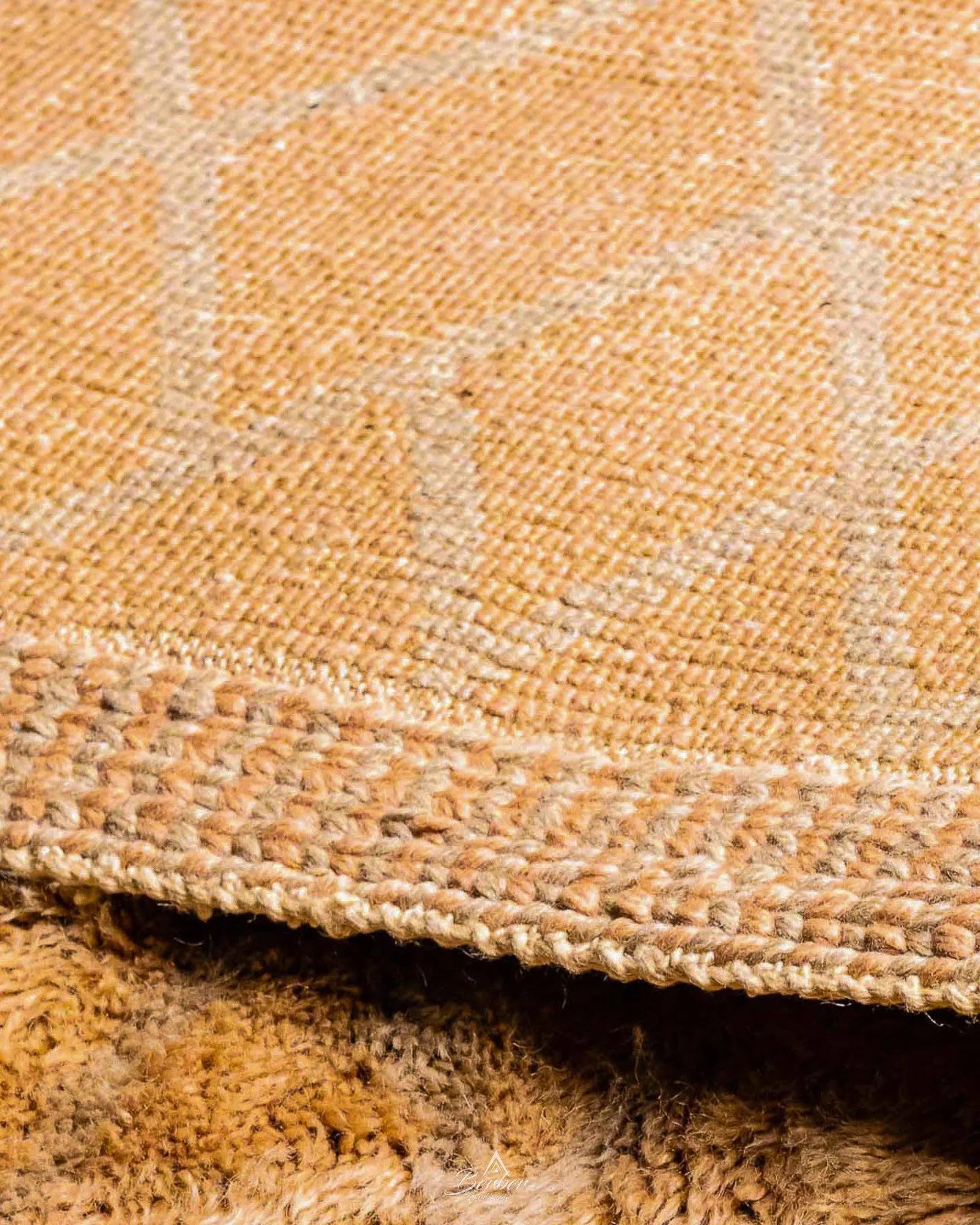 Brown Moroccan Carpet 3 X 5 Ft | 90 X 150 Cm / With Tassels / Short (0.4” / 1 cm)