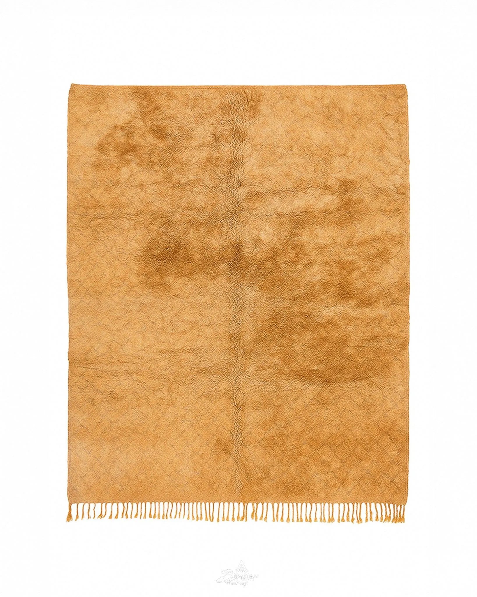 Brown Moroccan Carpet 3 X 5 Ft | 90 X 150 Cm / With Tassels / Short (0.4” / 1 cm)