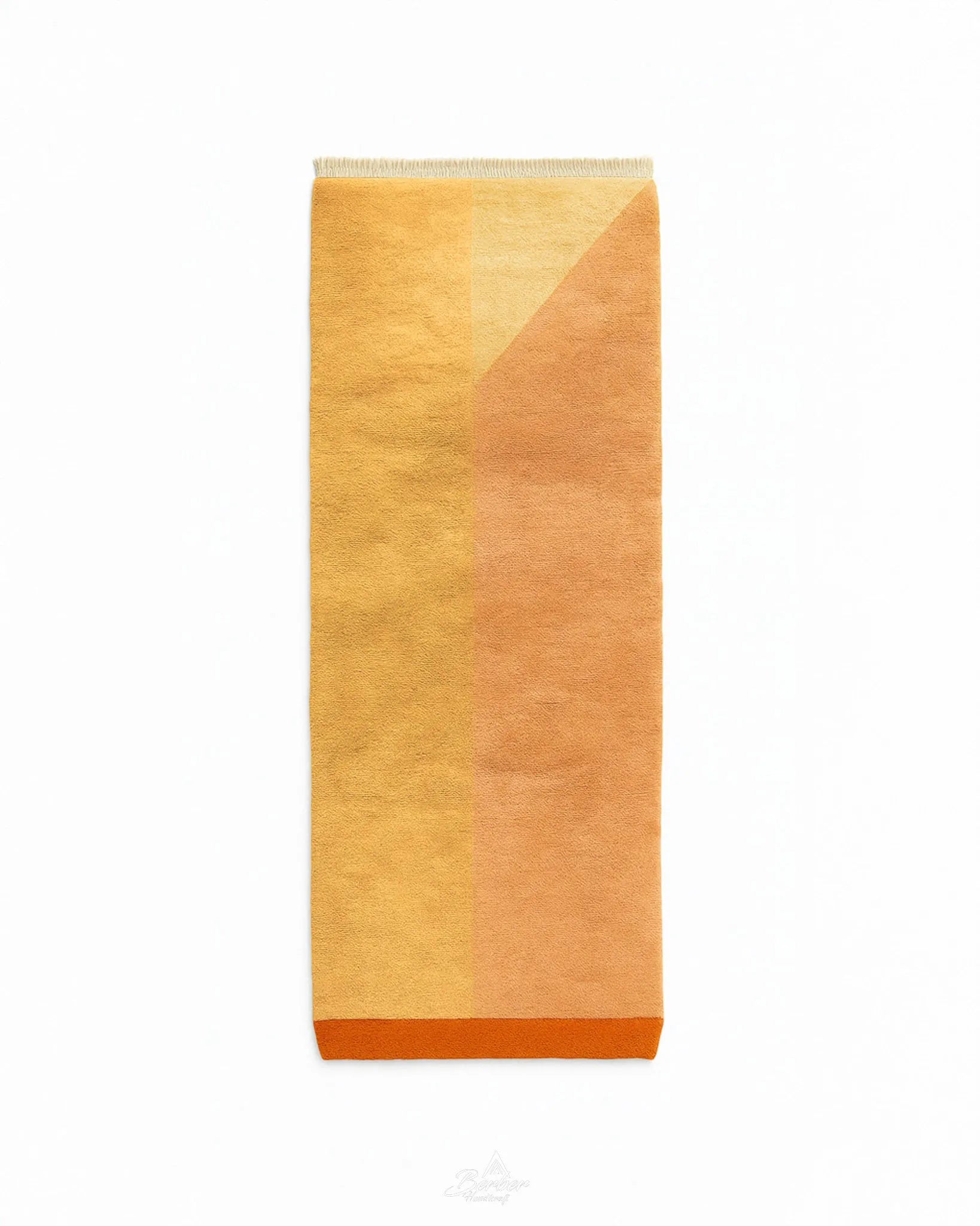 Brown Rug Runner 2 X 6 Ft | 60 X 180 Cm / With Tassels / Short (0.4” / 1 cm)