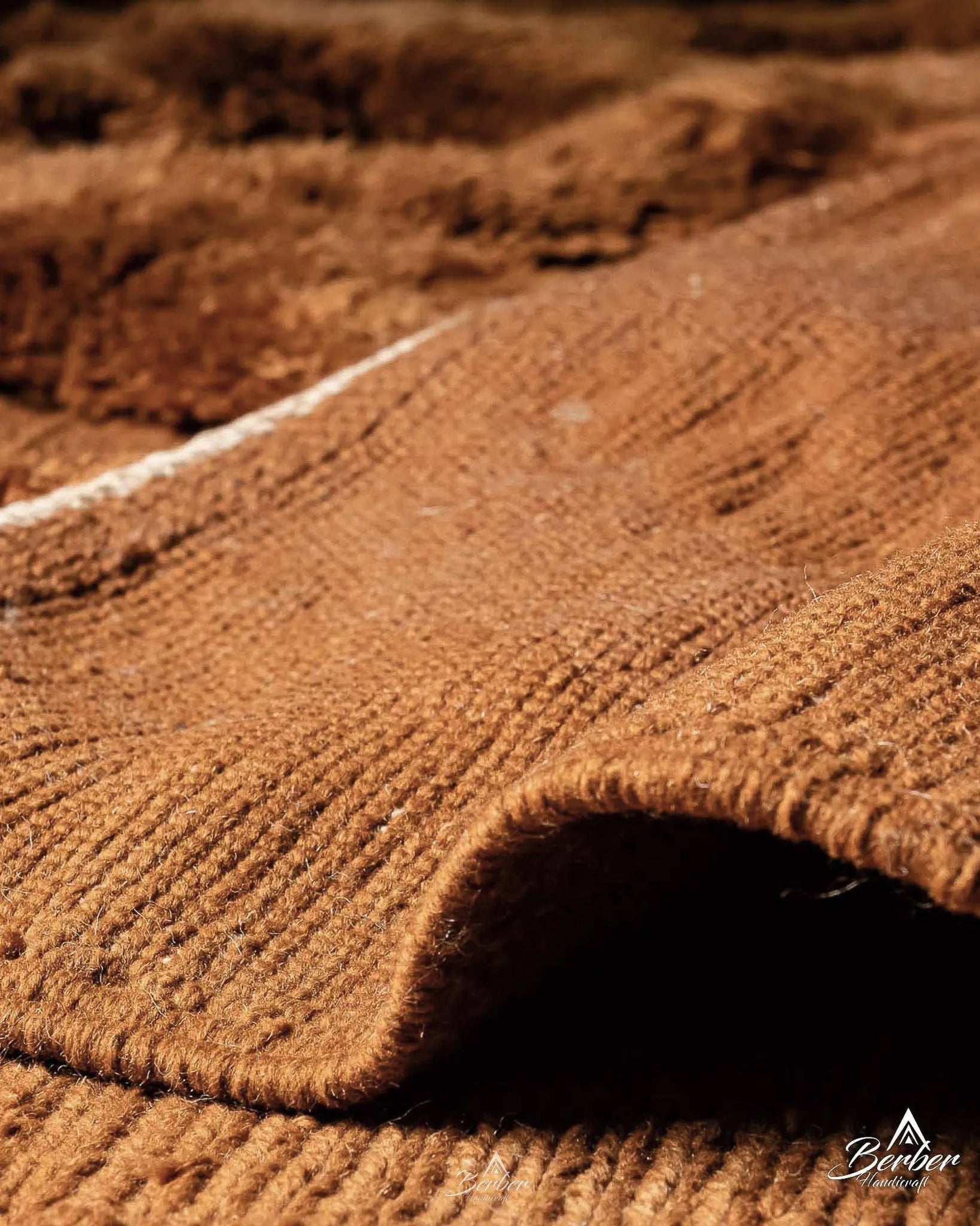 Brown Treillis Moroccan Rug 3 X 5 Ft | 90 X 150 Cm / With Tassels / Short (0.4” / 1 cm)