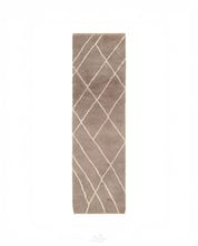 Brown Wool Runner Rug 2 X 6 Ft | 60 X 180 Cm / With Tassels / Short (0.4” / 1 cm)