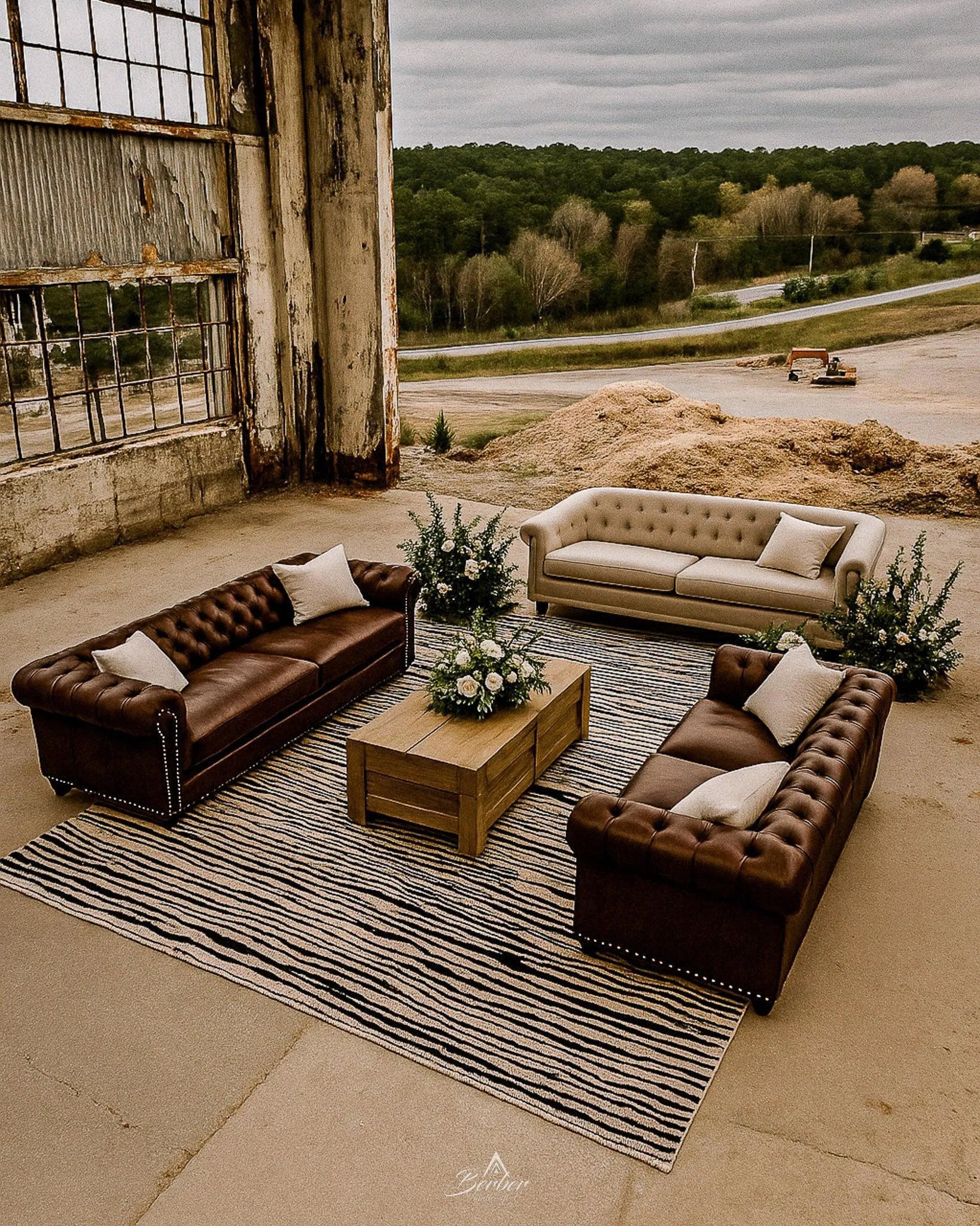 Brown and Black Striped Rug 3 X 5 Ft | 90 X 150 Cm / With Tassels / Short (0.4” / 1 cm)