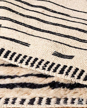Brown and Black Striped Rug 3 X 5 Ft | 90 X 150 Cm / With Tassels / Short (0.4” / 1 cm)
