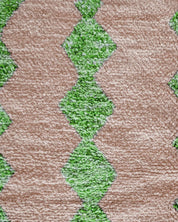 Brown and Green Moroccan Rug-Berber Handicraft