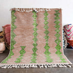 Brown and Green Moroccan Rug - Berber Handicraft