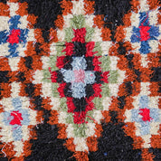Black Boucherouite rug-Berber Handicraft