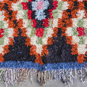 Black Boucherouite rug-Berber Handicraft