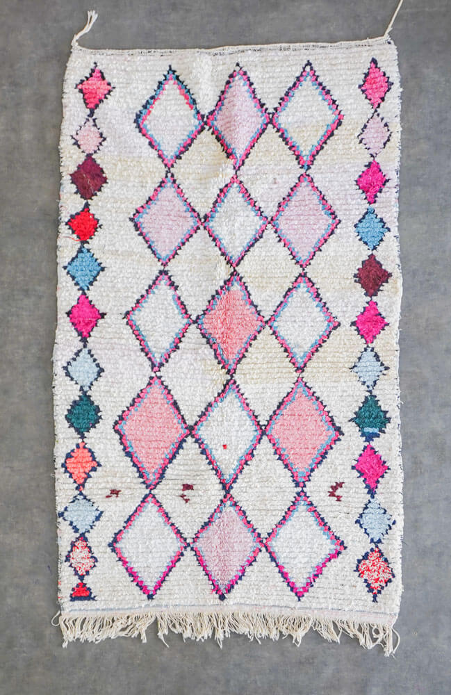 Pink Boucherouite rug