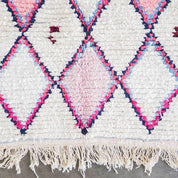 Pink Boucherouite rug-Berber Handicraft