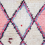 Pink Boucherouite rug-Berber Handicraft