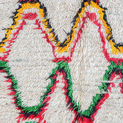 Beige green runner rug-Berber Handicraft