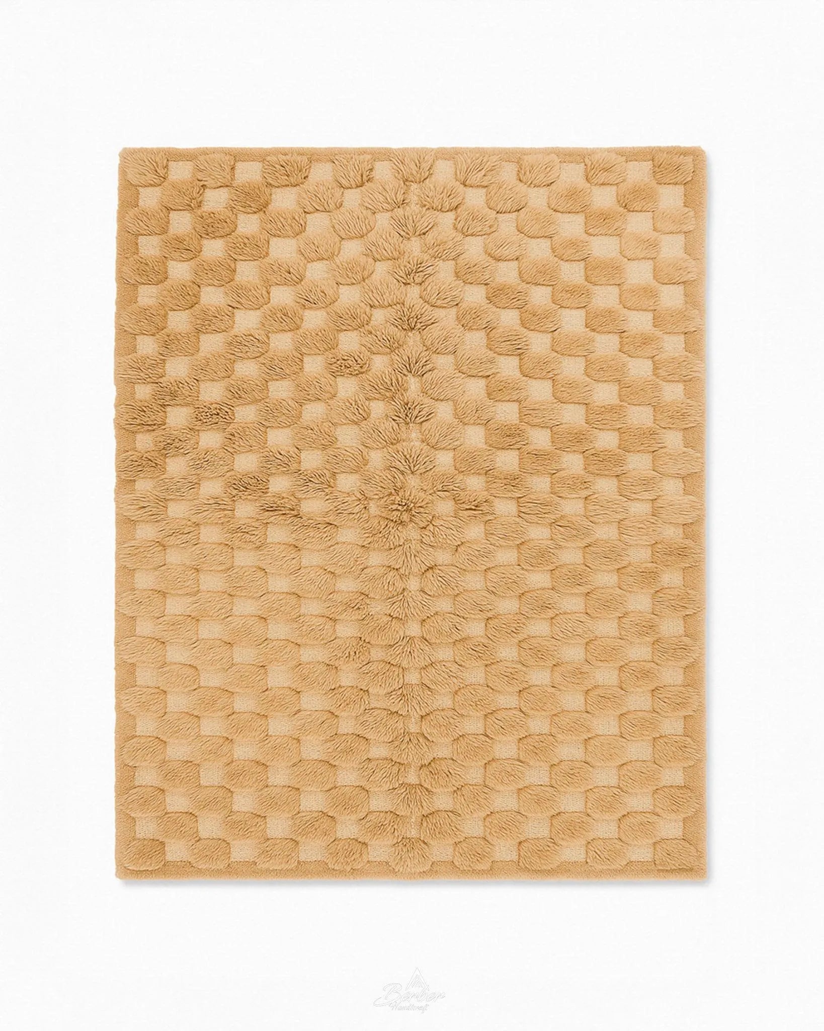Checkered Area Rug 3 X 5 Ft | 90 X 150 Cm / With Tassels / Short (0.4” / 1 cm)