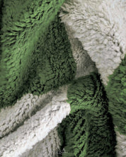 Checkered Green Rug 3 X 5 Ft | 90 X 150 Cm / With Tassels / Short (0.4” / 1 cm)