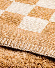 Checkered Moroccan Rug 3 X 5 Ft | 90 X 150 Cm / With Tassels / Short (0.4” / 1 cm)