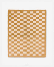 Checkered Moroccan Rug 3 X 5 Ft | 90 X 150 Cm / With Tassels / Short (0.4” / 1 cm)
