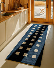 Checkered Runner 2 X 6 Ft | 60 X 180 Cm / With Tassels / Short (0.4” / 1 cm)