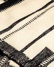 Checkered Wool Rug 3 X 5 Ft | 90 X 150 Cm / With Tassels / Short (0.4” / 1 cm)