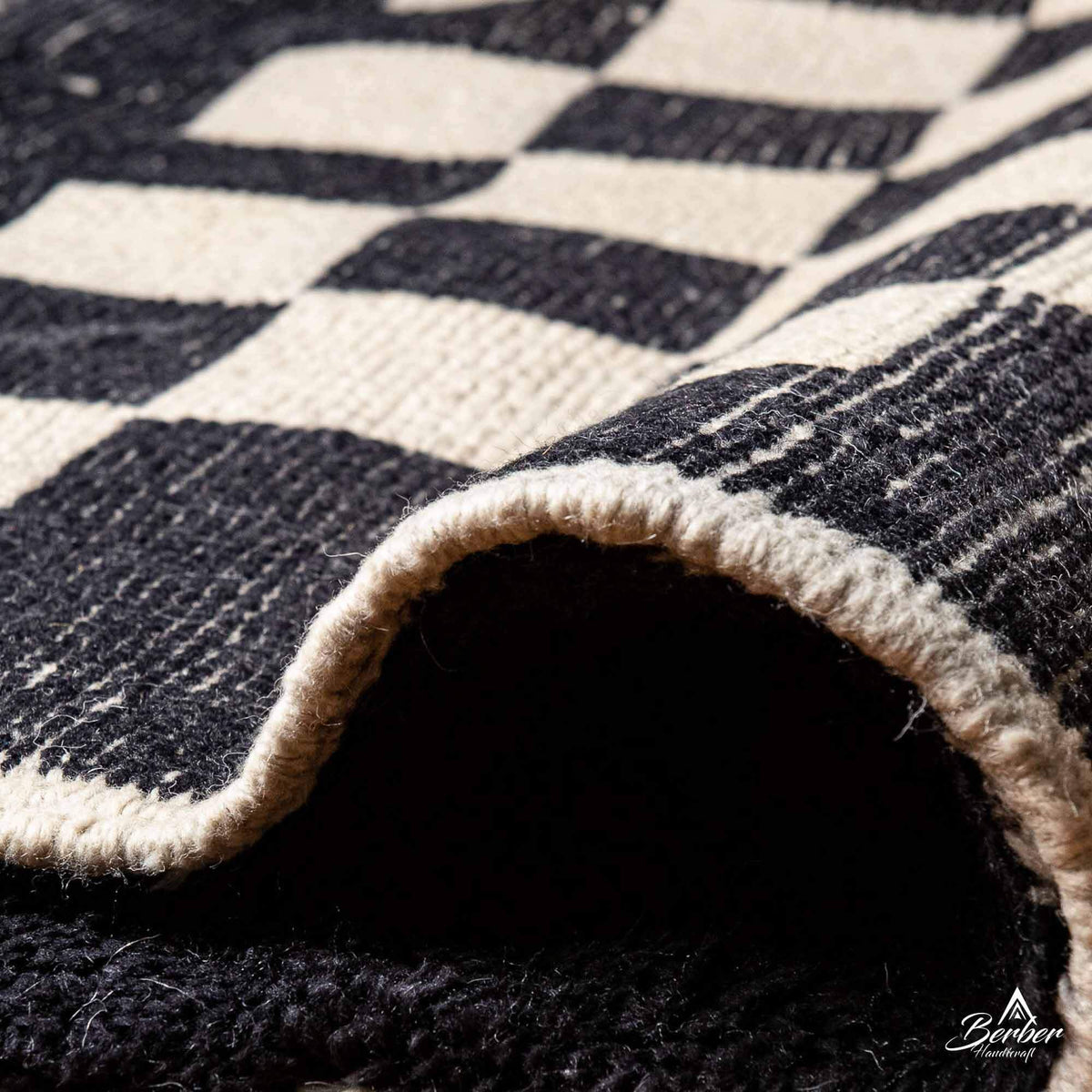 Soft Checkered Rug - Berber Handicraft