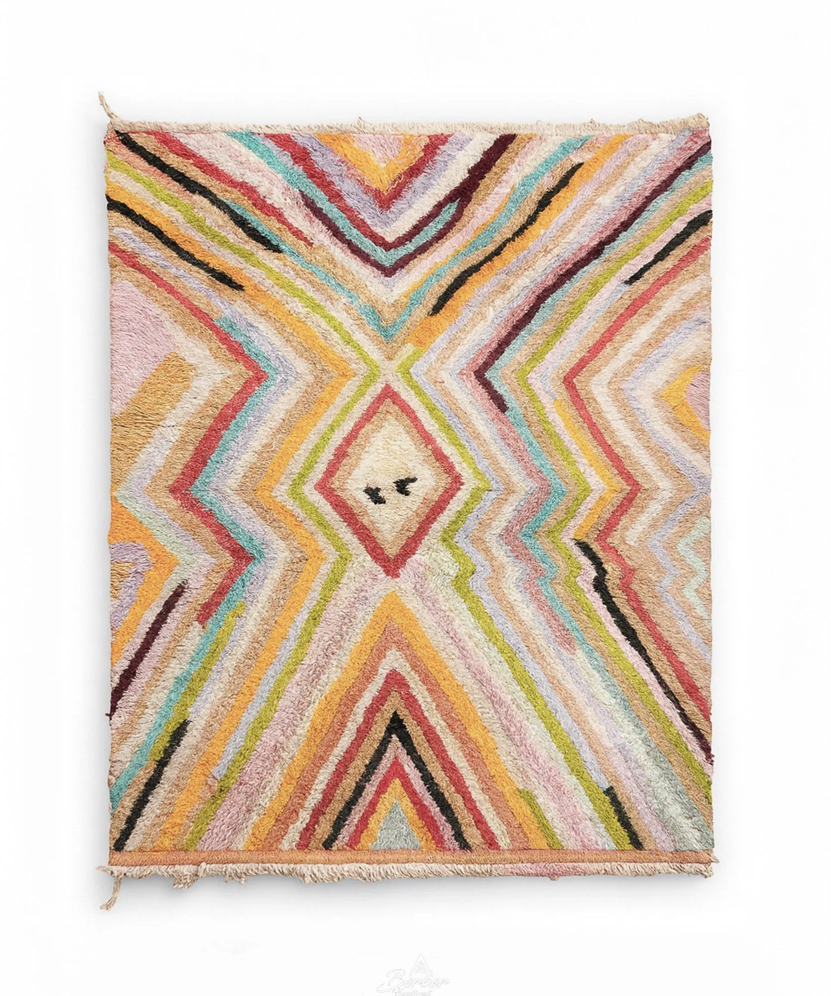 Colorful Abstract Rug-Berber Handicraft