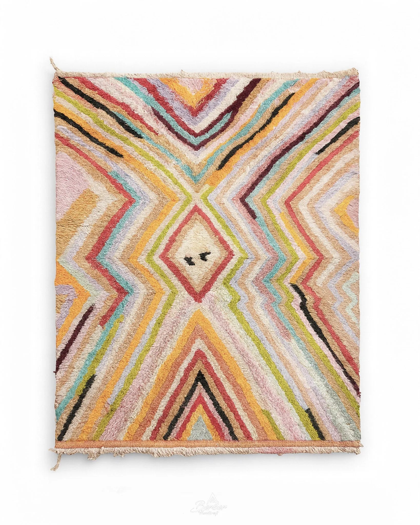 Colorful Abstract Rug-Berber Handicraft