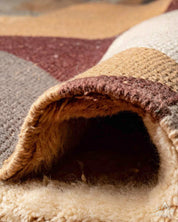 Colorful Beni Ourain Rug 3 X 5 Ft | 90 X 150 Cm / With Tassels / Short (0.4” / 1 cm)
