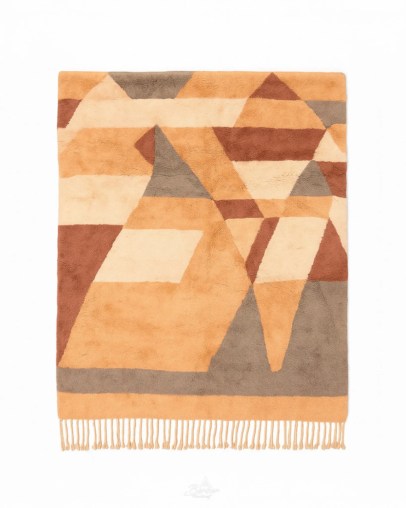 Colorful Beni Ourain Rug 3 X 5 Ft | 90 X 150 Cm / With Tassels / Short (0.4” / 1 cm)
