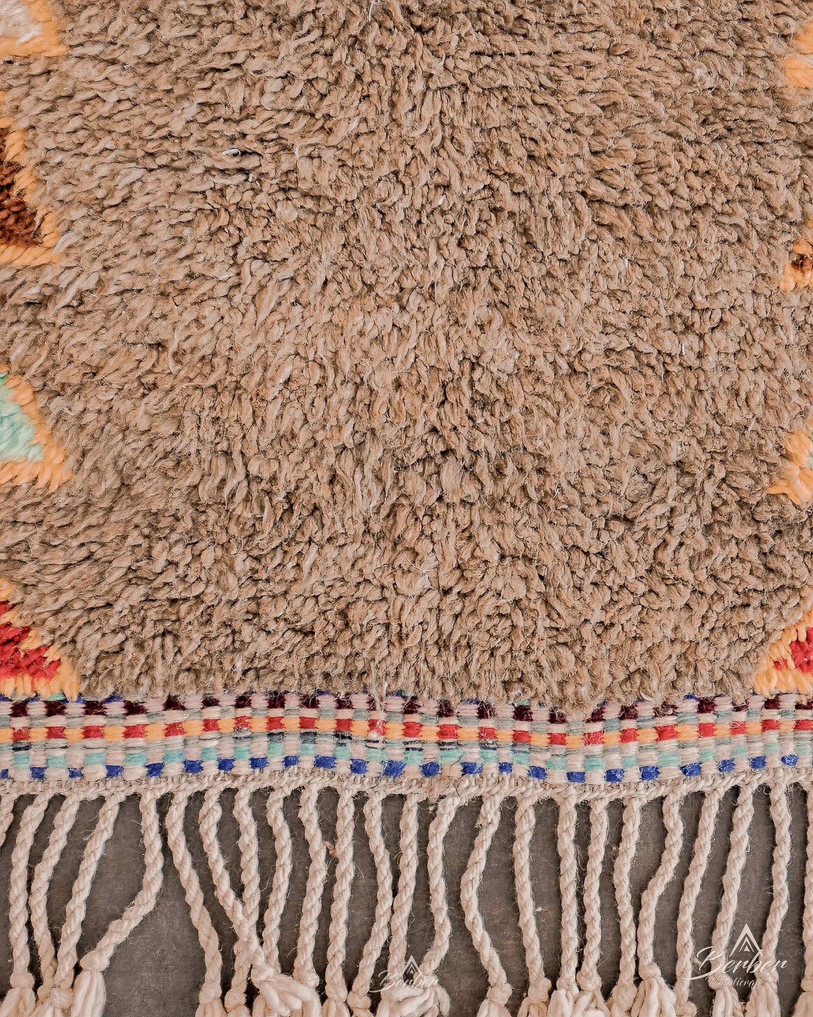Colorful Berber Runner 2 X 6 Ft | 60 X 180 Cm / With Tassels / Short (0.4” / 1 cm)