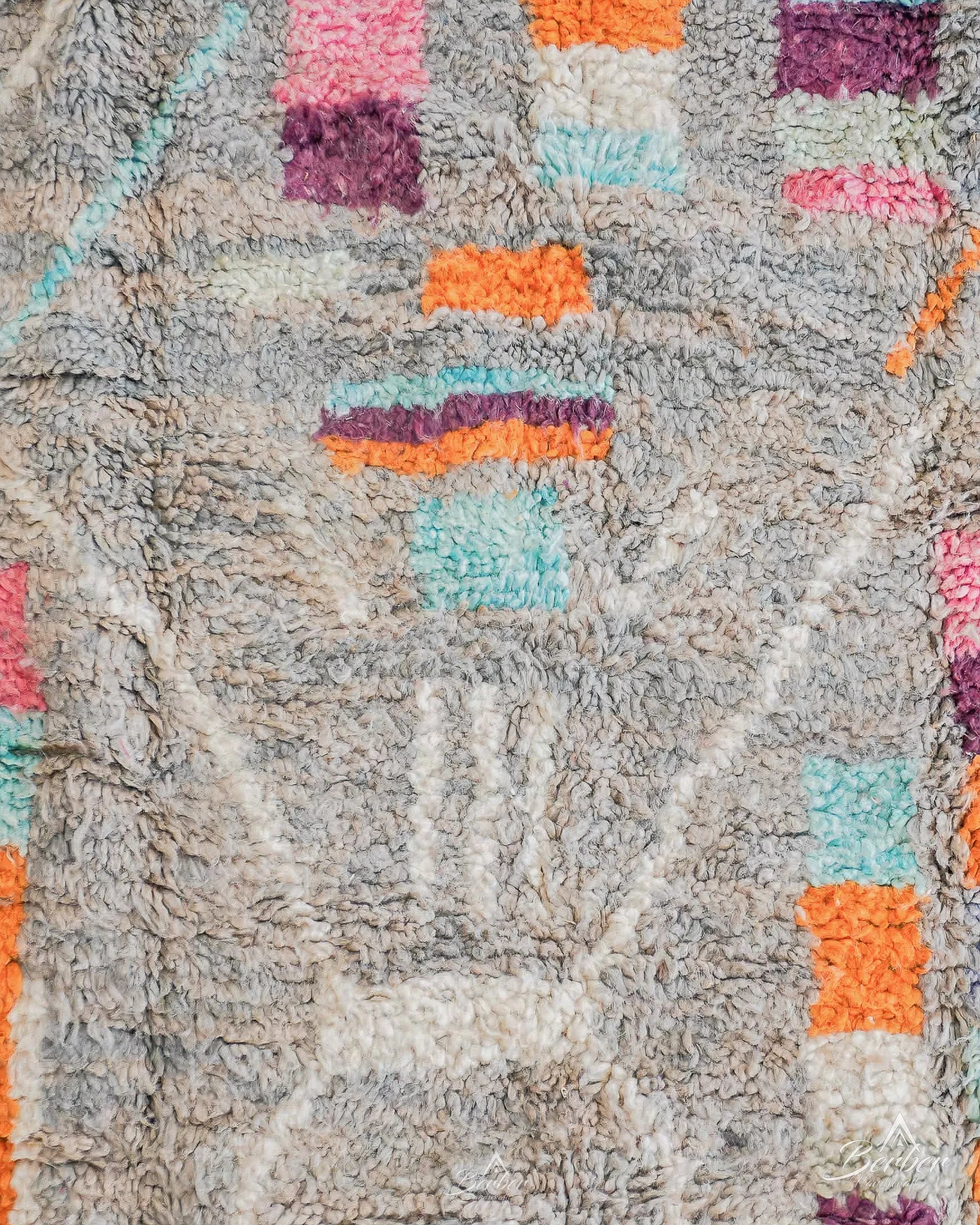 Colorful Checkered Rug-Berber Handicraft