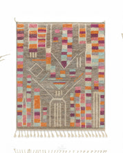 Colorful Checkered Rug-Berber Handicraft