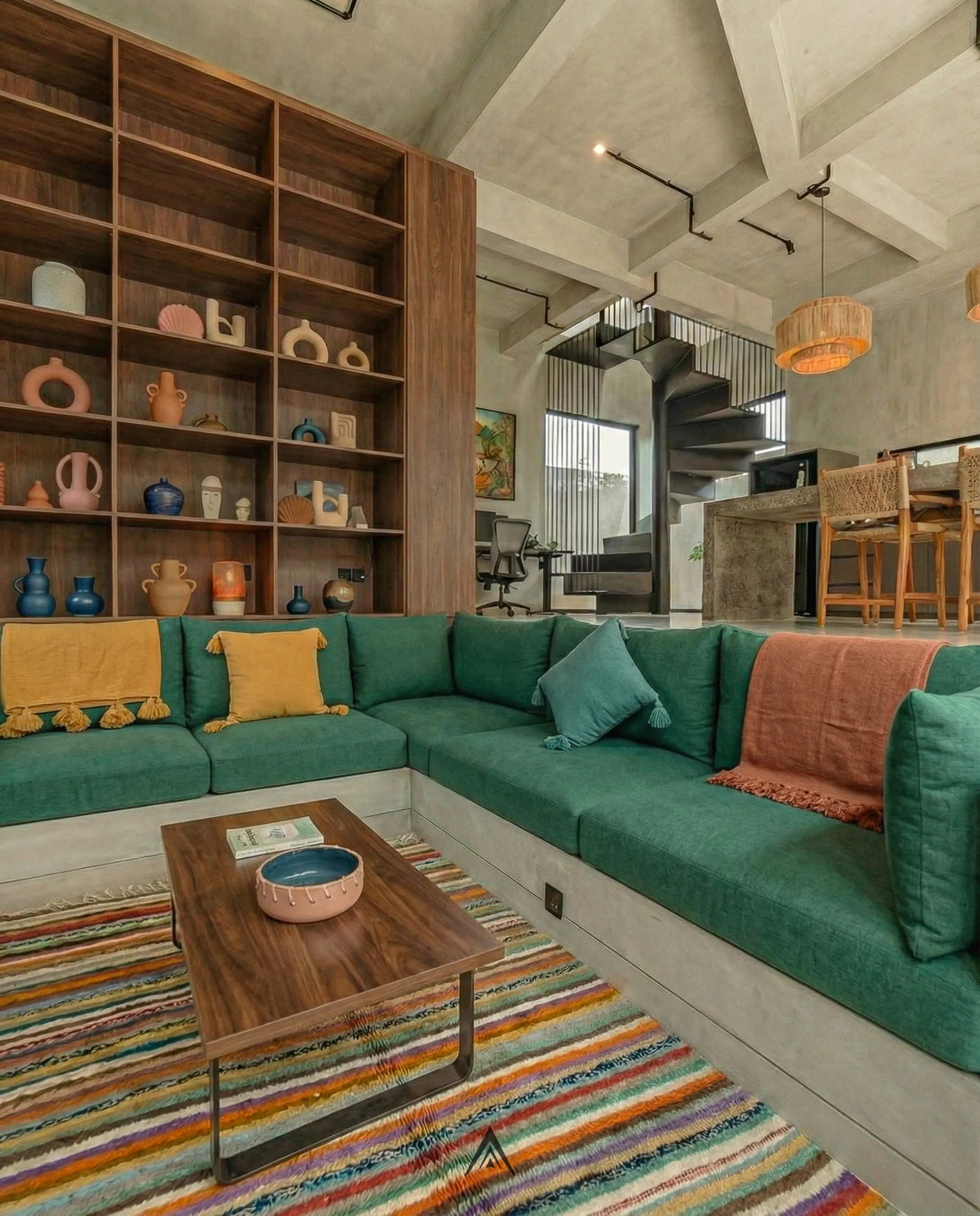 Colorful Moroccan Rug 6.2x8.2 ft - 190x250 cm-Berber Handicraft